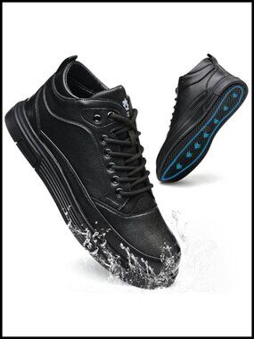 Slip Resistant Waterproof Leather Work Shoes Lightweight Comfortable